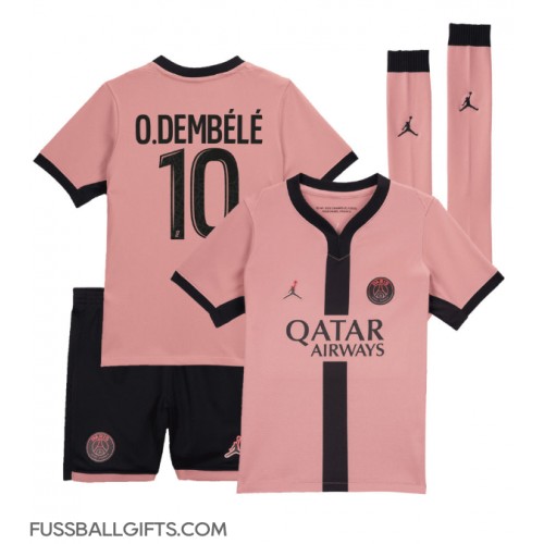 Paris Saint-Germain Ousmane Dembele #10 Fußballbekleidung 3rd trikot Kinder 2024-25 Kurzarm (+ kurze hosen)